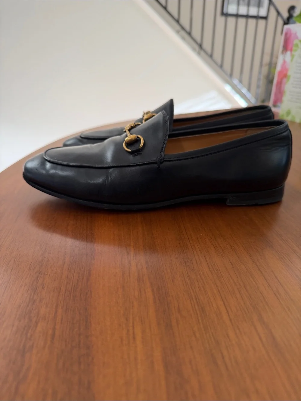 Gucci Black Leather Men’s Horsebit Loafers